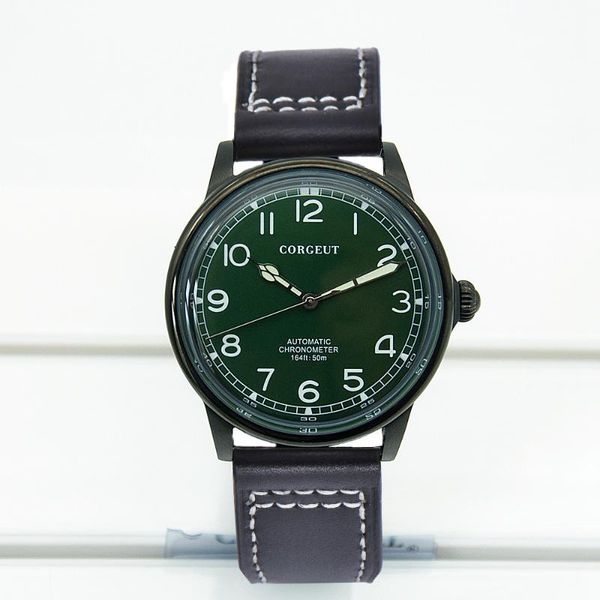wristwatches corgeut miyota movement men's watch leather sports green luminous clock automatic, Slivery;brown
wristwatches corgeut miyota movement men's watch leather sports green luminous clock automatic, Slivery;brown