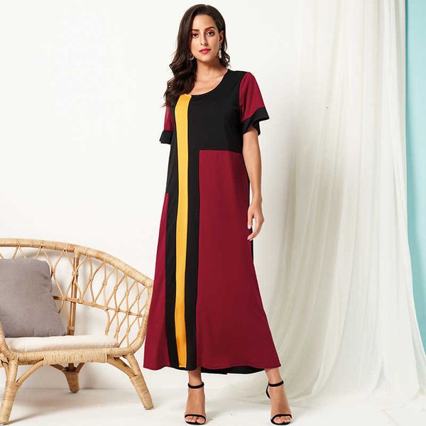 casual dresses summer women's 2021 black&red color contrast splicing o-neck short sleeves loose maxi a-line long es o36i, Black;gray
casual dresses summer women's 2021 black&red color contrast splicing o-neck short sleeves loose maxi a-line long es o36i, Black;gray