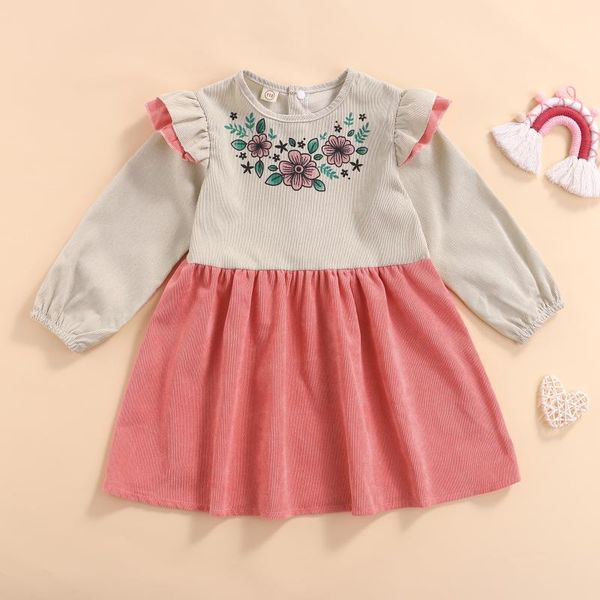 girl's dresses baby long sleeve casual dress ruffle flower print corduroy folds spring autumn christmas infant girl clothing, Red;yellow
girl's dresses baby long sleeve casual dress ruffle flower print corduroy folds spring autumn christmas infant girl clothing, Red;yellow
