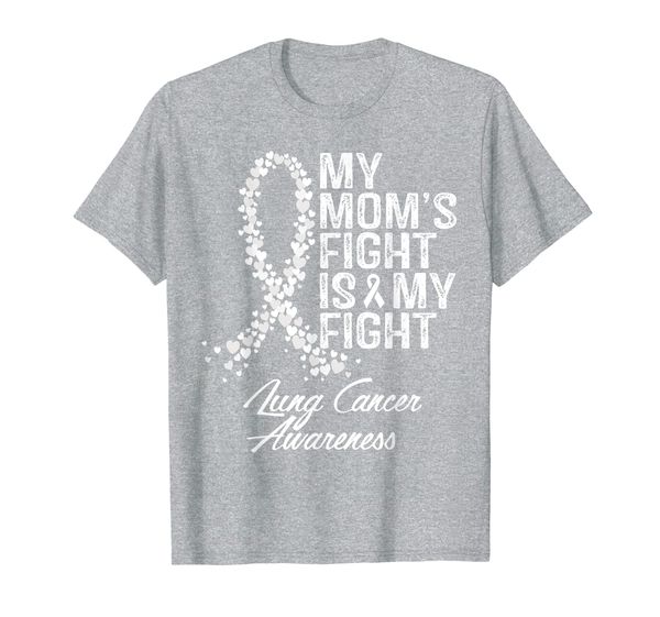 lung cancer awareness gifts tee my mom's fight is my fight t-shirt, White;black
lung cancer awareness gifts tee my mom's fight is my fight t-shirt, White;black