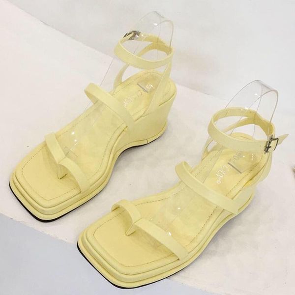 2021 new summer fashion women wedges yellow sandals buckle strap sandals square toe white lady valentine shoes plus size, Black
2021 new summer fashion women wedges yellow sandals buckle strap sandals square toe white lady valentine shoes plus size, Black