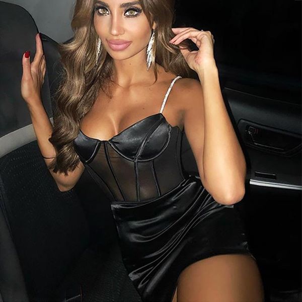 casual dresses 2021 lace up bodycon crystal diamond spaghetti straps satin imitation silk mini dress see through clubwear, Black;gray
casual dresses 2021 lace up bodycon crystal diamond spaghetti straps satin imitation silk mini dress see through clubwear, Black;gray