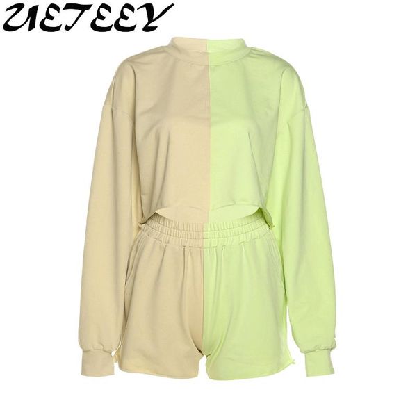 women's tracksuits women two piece set patechwork casual sweet girls lounge tracksuit shorts long sleeve sweatshirt mini bottoms, Gray
women's tracksuits women two piece set patechwork casual sweet girls lounge tracksuit shorts long sleeve sweatshirt mini bottoms, Gray