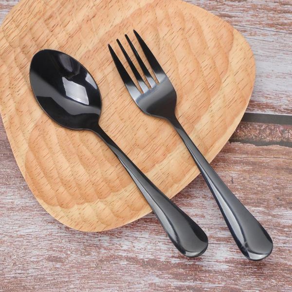forks 8pcs black spoons and set stainless steel teaspoons dessert for home el restaurant
forks 8pcs black spoons and set stainless steel teaspoons dessert for home el restaurant