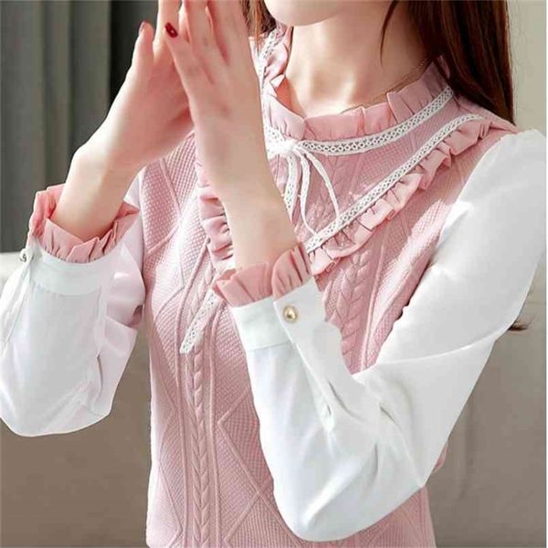 elegant for women chiffon long sleeves slim patchwork shirt & blouse feminine bow stand autumn winter 210730, White
elegant for women chiffon long sleeves slim patchwork shirt & blouse feminine bow stand autumn winter 210730, White