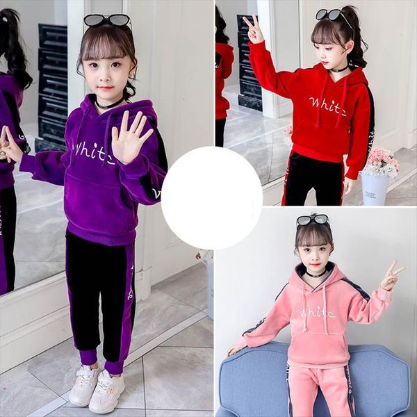 sport suit for girls clothing set flannel letter print hooded pullover tracksuit kids outfits teenage sweatsuit clothes, White
sport suit for girls clothing set flannel letter print hooded pullover tracksuit kids outfits teenage sweatsuit clothes, White