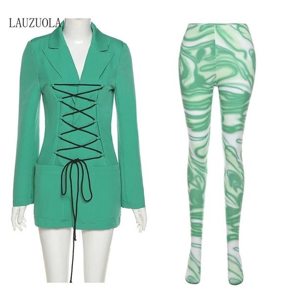 women's two piece pants 2021 elegant fashion set streetwear runway outfits womens suits lace up bandage blazer with leggings pant green, White
women's two piece pants 2021 elegant fashion set streetwear runway outfits womens suits lace up bandage blazer with leggings pant green, White