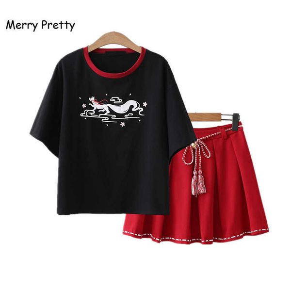 merry pretty women t shirt and mini skirts 2 piece sets vintage black short sleeve shirts chiffon skirt with sashes girl set 210526, White
merry pretty women t shirt and mini skirts 2 piece sets vintage black short sleeve shirts chiffon skirt with sashes girl set 210526, White