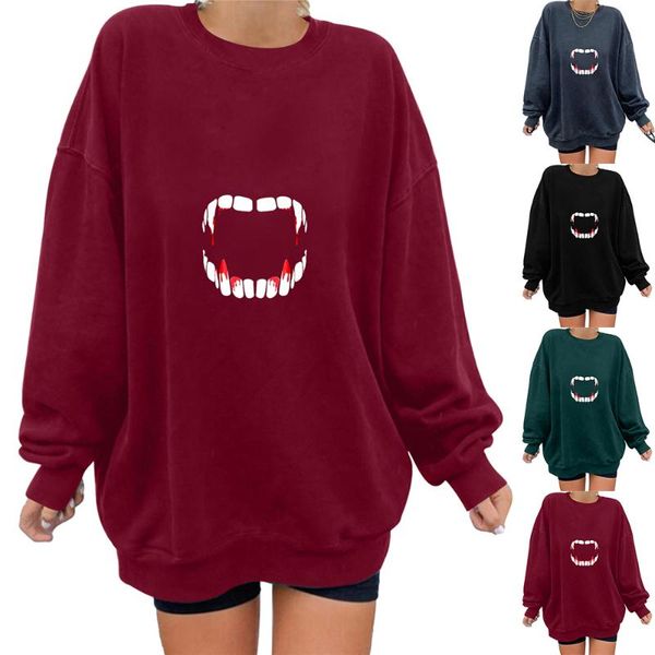 women's hoodies & sweatshirts debracat tooth printed pullovers halloween winter thick warm women blood casual baggy long sleeve pullove, Black
women's hoodies & sweatshirts debracat tooth printed pullovers halloween winter thick warm women blood casual baggy long sleeve pullove, Black