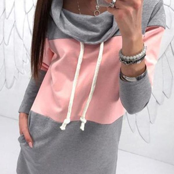 women's hoodies & sweatshirts women autumn contrast color drawstring hooded dress pocket long hoodie ladies patchwork sweatshirt sizes, Black
women's hoodies & sweatshirts women autumn contrast color drawstring hooded dress pocket long hoodie ladies patchwork sweatshirt sizes, Black