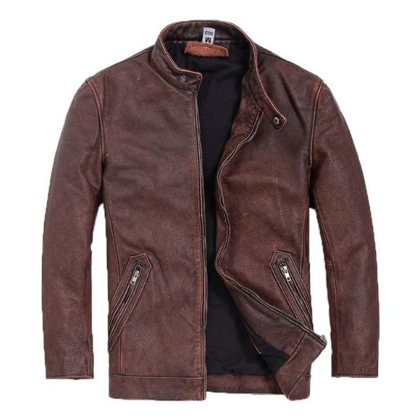 men's leather & faux autumn retro biker's jacket stand collar long sleeve cardigan casual coat, Black
men's leather & faux autumn retro biker's jacket stand collar long sleeve cardigan casual coat, Black