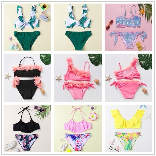 one-piece suits 7~14y girl bikini set tropical style girls swimwear two pieces swimsuit kids costume ruffle children beach wear
one-piece suits 7~14y girl bikini set tropical style girls swimwear two pieces swimsuit kids costume ruffle children beach wear