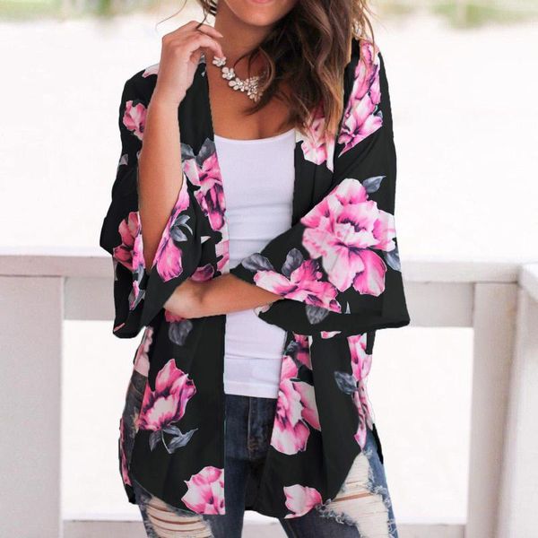 women's swimwear women print chiffon beach kimono long cardigan blouse shawl loose outwear, White;black
women's swimwear women print chiffon beach kimono long cardigan blouse shawl loose outwear, White;black