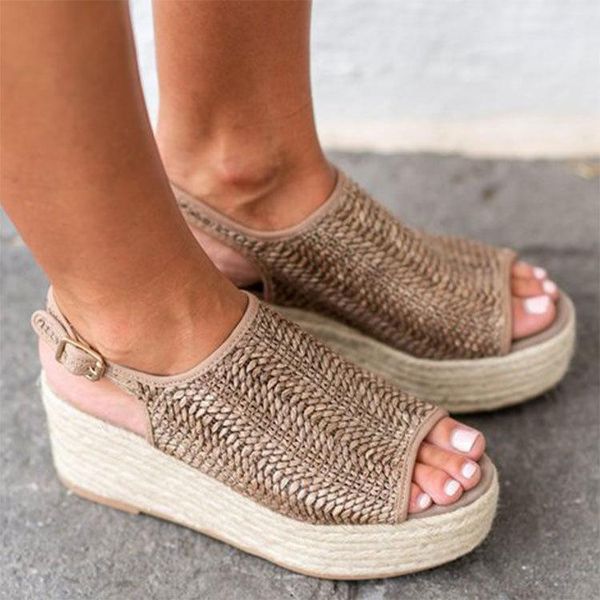 women new platform sandals large size slope light bottom rope woven breathable fish mouth sandals women shoes dropshipping, Black
women new platform sandals large size slope light bottom rope woven breathable fish mouth sandals women shoes dropshipping, Black