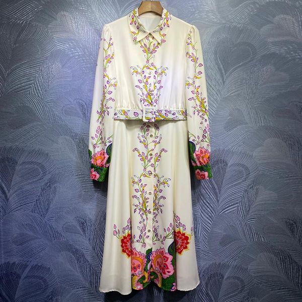 casual dresses seifrmann summer women fashion designer party midi dress sashes long sleeve floral print ladies party holiday a-line, Black;gray 
casual dresses seifrmann summer women fashion designer party midi dress sashes long sleeve floral print ladies party holiday a-line, Black;gray
