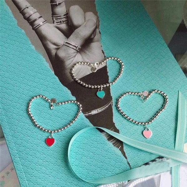 beaded, strands women sweet bracelet tff925 sterling silver round bead love ladies blue heart return original logo outlet whole, Black
beaded, strands women sweet bracelet tff925 sterling silver round bead love ladies blue heart return original logo outlet whole, Black