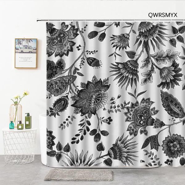 shower curtains 3d grey flower plant floral printing bathroom curtain door home decor background cloth products
shower curtains 3d grey flower plant floral printing bathroom curtain door home decor background cloth products