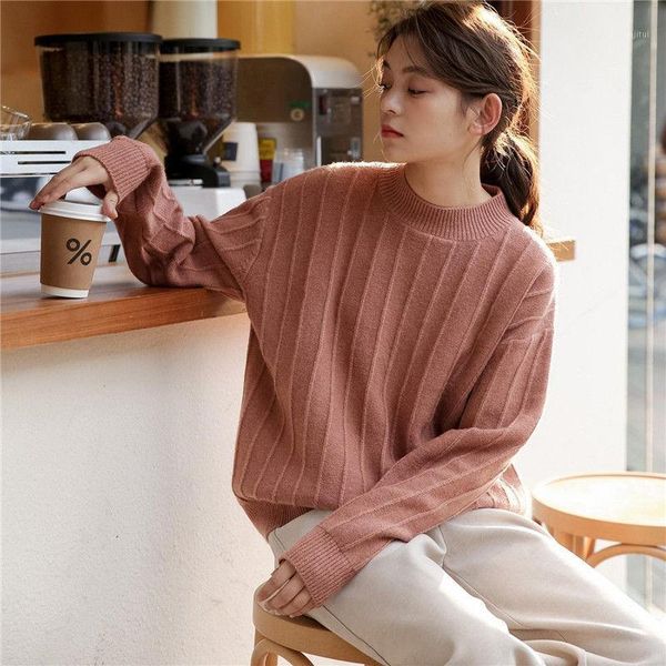 women retro short knitted jumpers for sweater loose long sleeve autumn winter female pullovers l212 women's sweaters, White;black
women retro short knitted jumpers for sweater loose long sleeve autumn winter female pullovers l212 women's sweaters, White;black