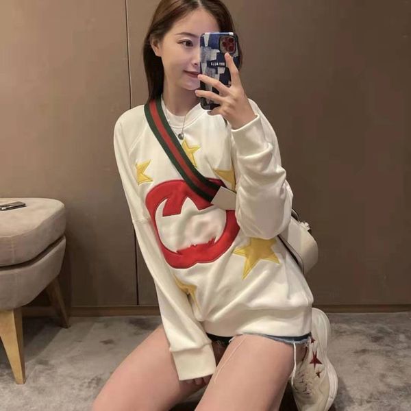 high version big double five pointed star round neck loose sweater for men women lovers new style in autumn and, Black
high version big double five pointed star round neck loose sweater for men women lovers new style in autumn and, Black