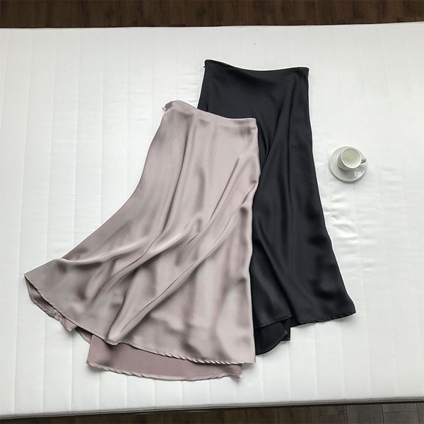 2021 elegant spring summer slik women high waist casual a-line midi female long skirt solid 366g, Black
2021 elegant spring summer slik women high waist casual a-line midi female long skirt solid 366g, Black