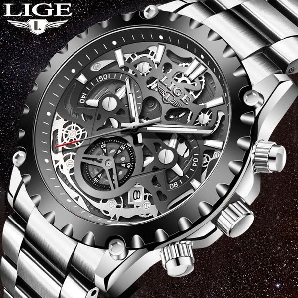 wristwatches lige mens fashion watch men sport waterproof quartz watches all steel army military relogio masculino, Slivery;brown
wristwatches lige mens fashion watch men sport waterproof quartz watches all steel army military relogio masculino, Slivery;brown