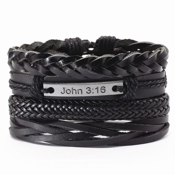 charm bracelets faith john 3:16 wristbands wwjd punk 4 pcs/set vintage black bible leather men women unique jewelry, Golden;silver
charm bracelets faith john 3:16 wristbands wwjd punk 4 pcs/set vintage black bible leather men women unique jewelry, Golden;silver