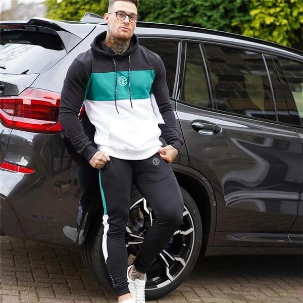 men's tracksuits 2 pieces set long sleeve stand collar sweatshirt sports gyms clothes men sport suit training wear hoodies+pants, Gray
men's tracksuits 2 pieces set long sleeve stand collar sweatshirt sports gyms clothes men sport suit training wear hoodies+pants, Gray