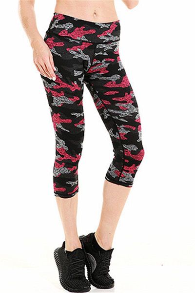 women's leggings women deep rose pink camouflage fitness exercise quick drying mid calf energy pants trousers ropa mujer, Black
women's leggings women deep rose pink camouflage fitness exercise quick drying mid calf energy pants trousers ropa mujer, Black