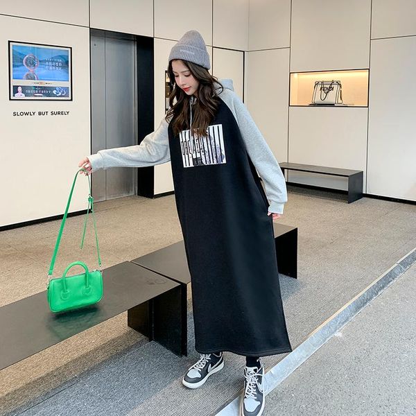 casual dresses nyfs 2021 winter korean loose thickened lamb cashmere woman dress vestidos robe elbise fashion hooded long, Black;gray
casual dresses nyfs 2021 winter korean loose thickened lamb cashmere woman dress vestidos robe elbise fashion hooded long, Black;gray