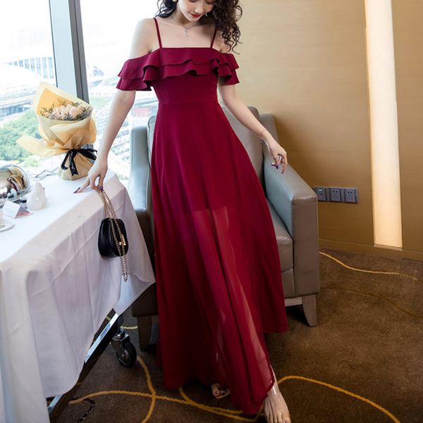 new arrival fashion beach women elegant summer strap perspective ruffle chiffon temperament simple a-line long dress fieq, White;black
new arrival fashion beach women elegant summer strap perspective ruffle chiffon temperament simple a-line long dress fieq, White;black