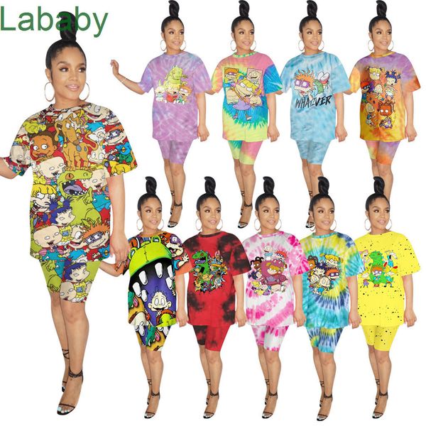womens designer tracksuit short sleeve cartoon printed outfits 2 piece set shirt short skinny shirt pant sport suits clubwear 2021, White
womens designer tracksuit short sleeve cartoon printed outfits 2 piece set shirt short skinny shirt pant sport suits clubwear 2021, White