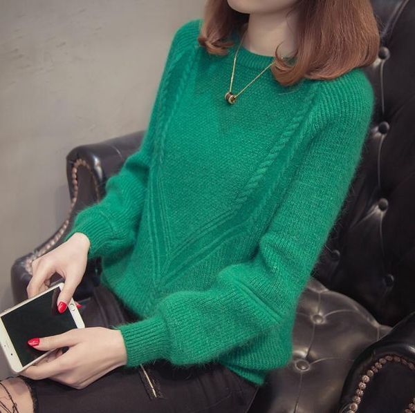women's sweaters 2021 women lantern sleeves knit winter warm casual oversize knitted jumper for female, White;black
women's sweaters 2021 women lantern sleeves knit winter warm casual oversize knitted jumper for female, White;black