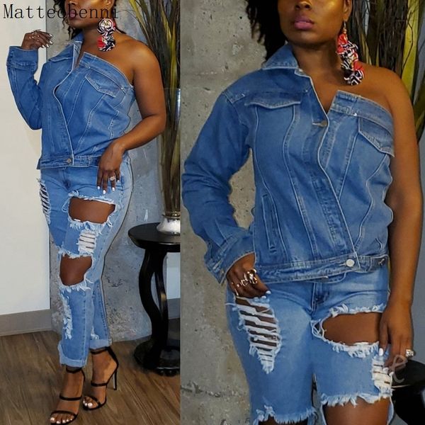 2021 new fashion single shoulder denim women autumn coat ripped oversized outerwear female club jeans jacket plus size jar3, Black;brown
2021 new fashion single shoulder denim women autumn coat ripped oversized outerwear female club jeans jacket plus size jar3, Black;brown