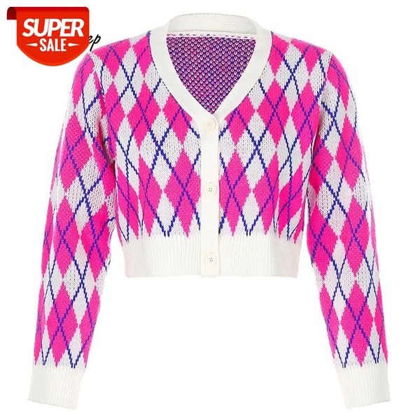 weekeep pink argyle plaid sweater cardigan women streetwear knitted keep warm 90s retro long sleeve crop button sweater y2k #hh32, White
weekeep pink argyle plaid sweater cardigan women streetwear knitted keep warm 90s retro long sleeve crop button sweater y2k #hh32, White