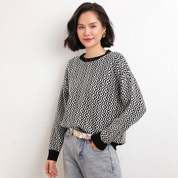 2021 new female autumn winter long sleeve women thickening warm 100% cashmere o-neck women's knitting jumper sweater 79xe, White;black
2021 new female autumn winter long sleeve women thickening warm 100% cashmere o-neck women's knitting jumper sweater 79xe, White;black