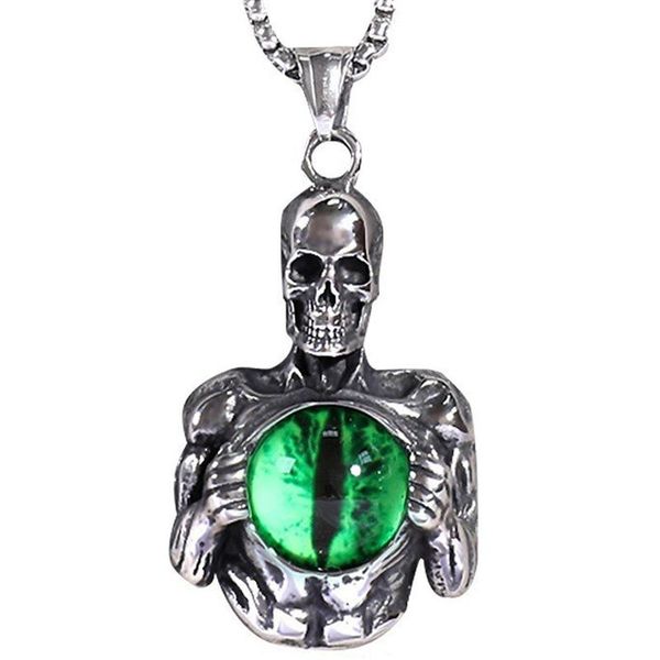pendant necklaces personality vintage cool mens gothic skeleton skull evil eye necklace for men motorcycle party punk bikerjewelry male gift, Silver
pendant necklaces personality vintage cool mens gothic skeleton skull evil eye necklace for men motorcycle party punk bikerjewelry male gift, Silver