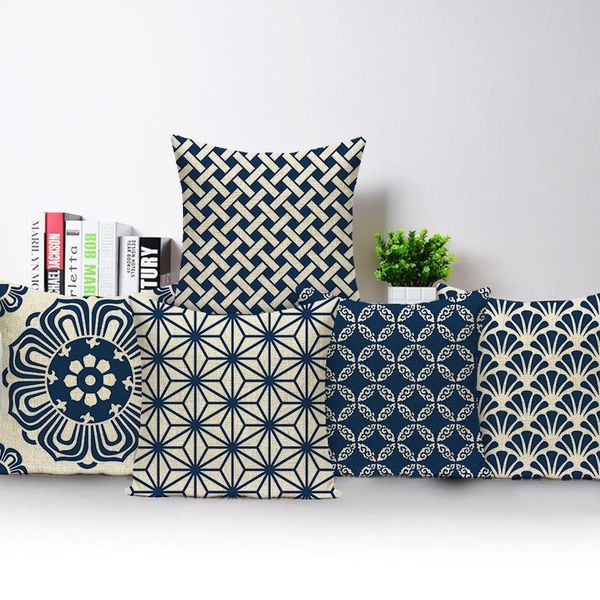 cushion/decorative pillow geometry pattern linen cover blue and white porcelain decorative cushion home decor 45x45cm
cushion/decorative pillow geometry pattern linen cover blue and white porcelain decorative cushion home decor 45x45cm