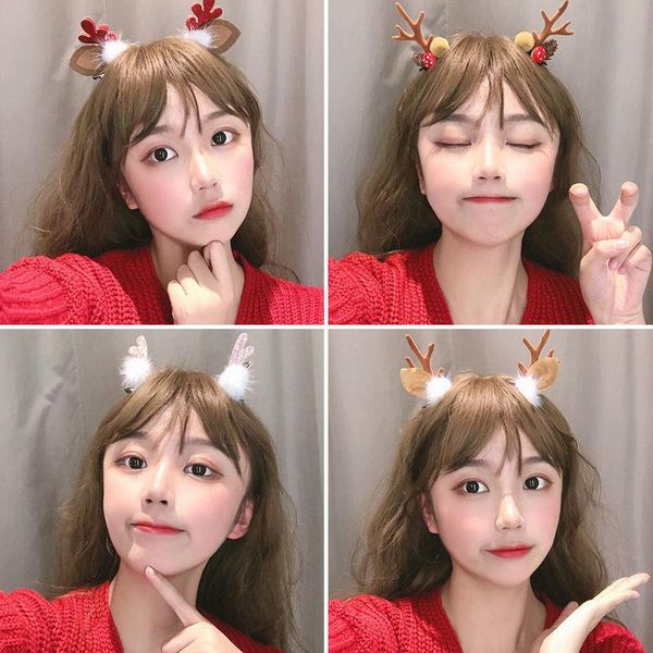 hair accessories creative cute christmas series clips women kids deer antlers plush ball hairpins headdress xmas party gifts, Slivery;white
hair accessories creative cute christmas series clips women kids deer antlers plush ball hairpins headdress xmas party gifts, Slivery;white