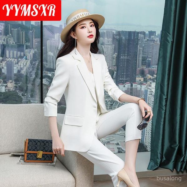 women's two piece pants 2021 winter plus size suit two-piece overalls high-quality all-match long-sleeved ladies blazer casual trousers, White
women's two piece pants 2021 winter plus size suit two-piece overalls high-quality all-match long-sleeved ladies blazer casual trousers, White