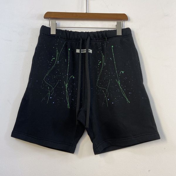 high version gaojiechao fog feel god line ink splashing graffiti print essentials shorts for men and women, Black
high version gaojiechao fog feel god line ink splashing graffiti print essentials shorts for men and women, Black