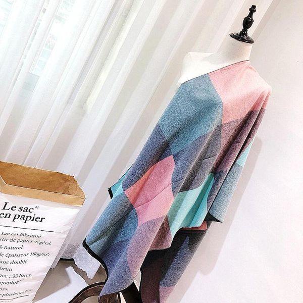scarves autumn and winter 2021 colour matching block large lattice superwarm,fashion jacquard high-end shawl imitating cashmere scarf, Blue;gray
scarves autumn and winter 2021 colour matching block large lattice superwarm,fashion jacquard high-end shawl imitating cashmere scarf, Blue;gray