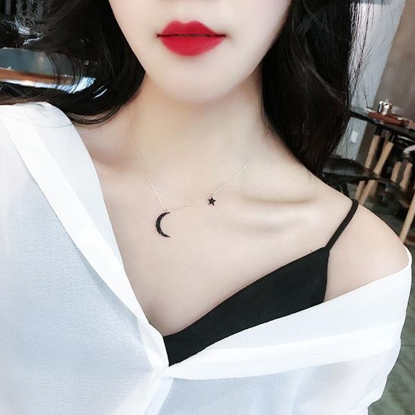chains star moon online influencer necklace clavicle chain female japanese and korean personality neck accessories band, Silver
chains star moon online influencer necklace clavicle chain female japanese and korean personality neck accessories band, Silver