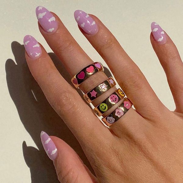 ins style colorful enamel heart surrounded lovely stacking rings for women minimalist jewelry for friend cute rings, Silver
ins style colorful enamel heart surrounded lovely stacking rings for women minimalist jewelry for friend cute rings, Silver