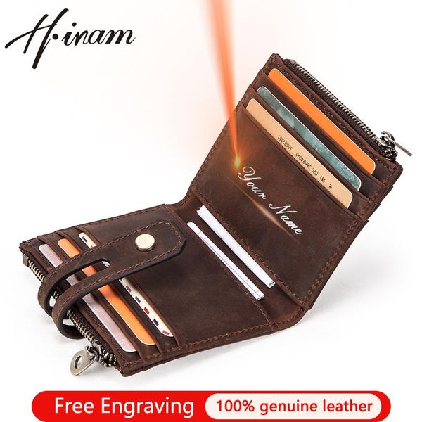 card holders hiram id holder case crazy horse leather men wallet double zipper design coin purse mini male slim wallets, Brown;gray
card holders hiram id holder case crazy horse leather men wallet double zipper design coin purse mini male slim wallets, Brown;gray