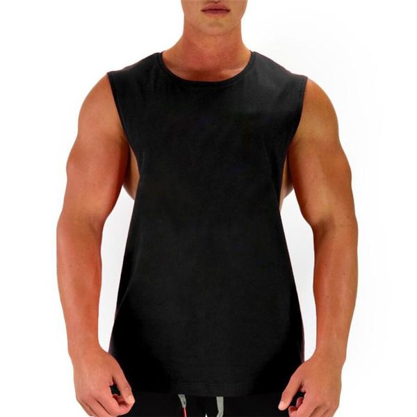 men' tank blank sleeveless shirt muscle cut workout bodybuilding man fitness clothing cotton open sides vest, White;black
men' tank blank sleeveless shirt muscle cut workout bodybuilding man fitness clothing cotton open sides vest, White;black