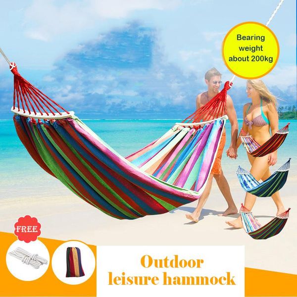 outdoor games & activities camping double hammock colorful canvas dormitory single with curved stick to prevent rollover swing
outdoor games & activities camping double hammock colorful canvas dormitory single with curved stick to prevent rollover swing