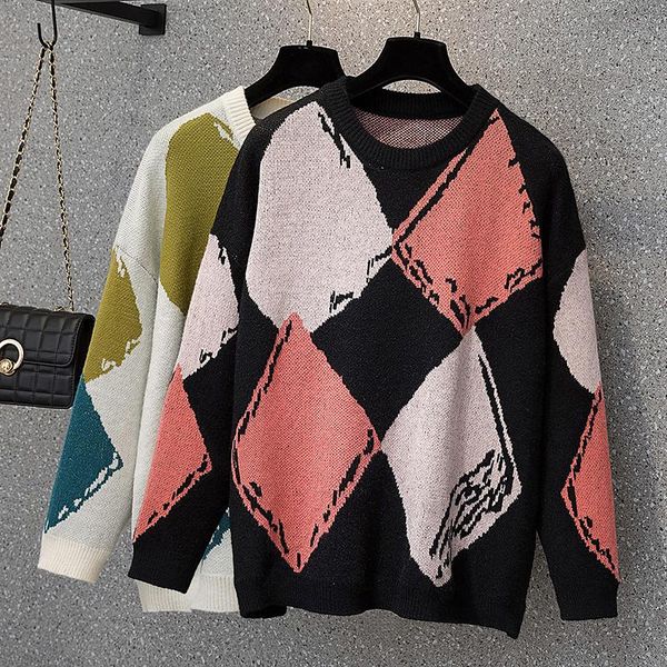 plus size t-shirt nkandby colorblock knitted sweaters 2021 autumn winter women round neck vintage pullovers jumpers oversized, Black
plus size t-shirt nkandby colorblock knitted sweaters 2021 autumn winter women round neck vintage pullovers jumpers oversized, Black