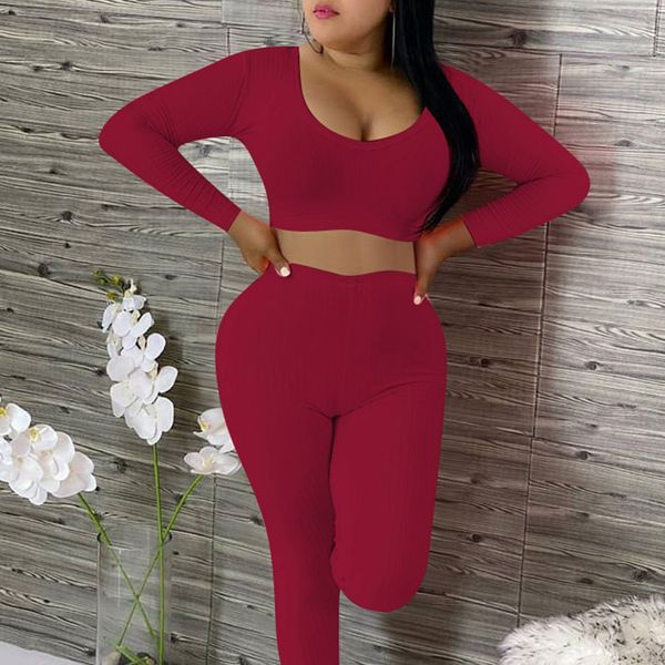 solid color two piece set women long sleeve low cut slim crop high waist leggings pants sport club outfit tracksuit, Black
solid color two piece set women long sleeve low cut slim crop high waist leggings pants sport club outfit tracksuit, Black