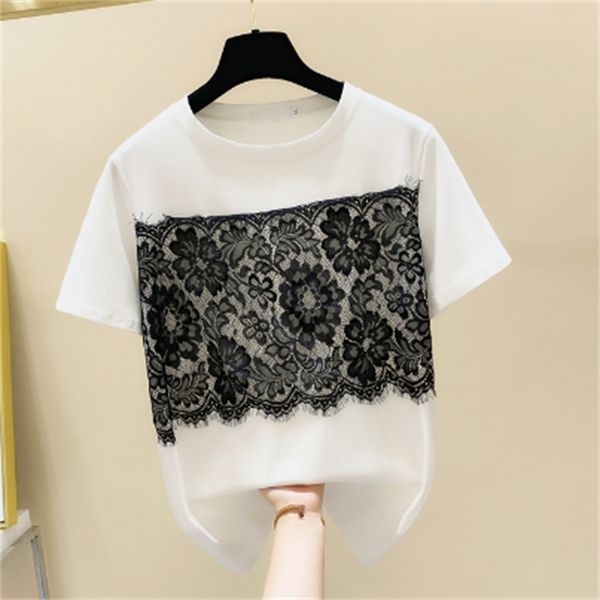 lace of short sleeves around neck cotton shirt will see korean-style loose tshirt ladies women's clothes ub1i, White
lace of short sleeves around neck cotton shirt will see korean-style loose tshirt ladies women's clothes ub1i, White