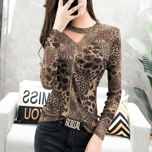 new leopard t-shirt women diamonds hollow out slim long sleeve mesh tee ropa mujer t9d403y 210306, White
new leopard t-shirt women diamonds hollow out slim long sleeve mesh tee ropa mujer t9d403y 210306, White